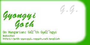 gyongyi goth business card